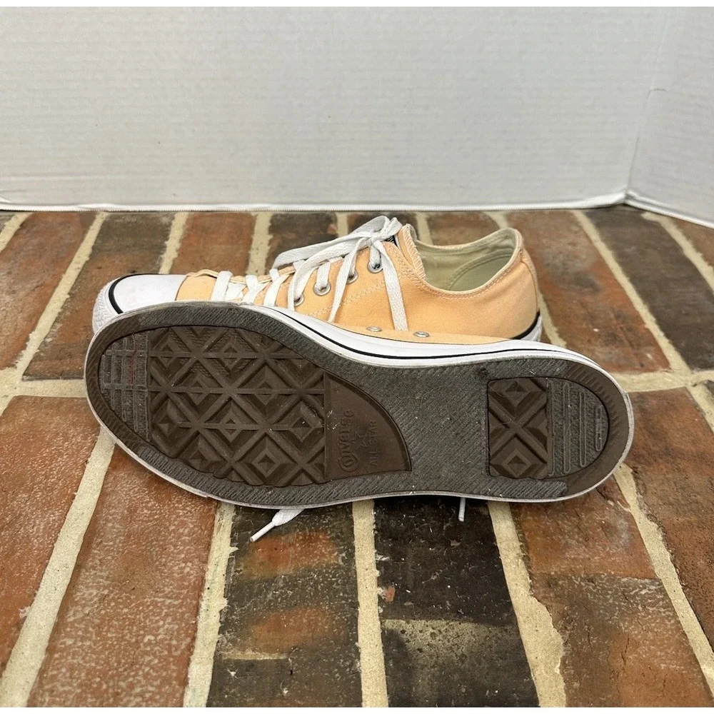 CONVERSE Chuck Taylor All Star Low Top‎ Sneakers Shoes Orange Women's 12 Men 10 - Picture 5 of 6